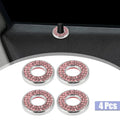 Set of 4 Pink Bling Car Door Lock Stickers for Mercedes Benz E C Class GLC (2015–2019)