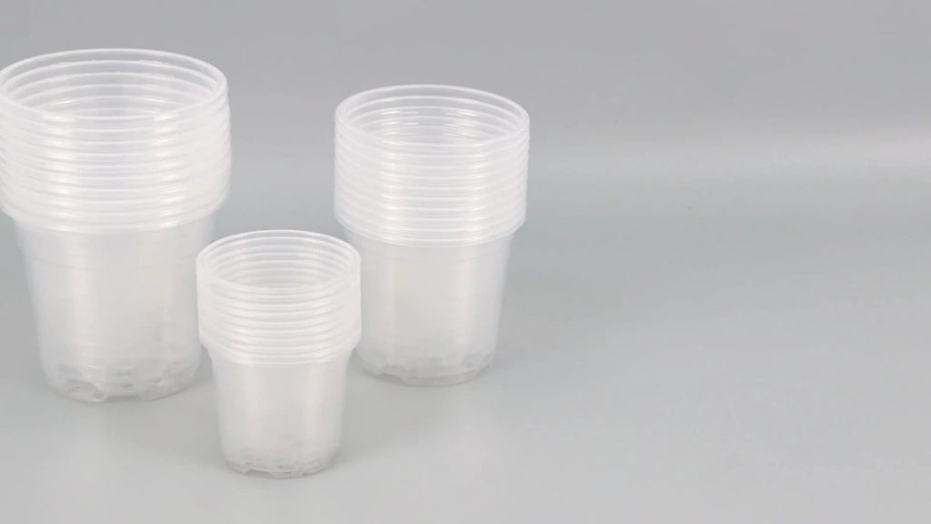 30 Pack Clear Plastic Nursery Pots for Succulents Herbs Flowers