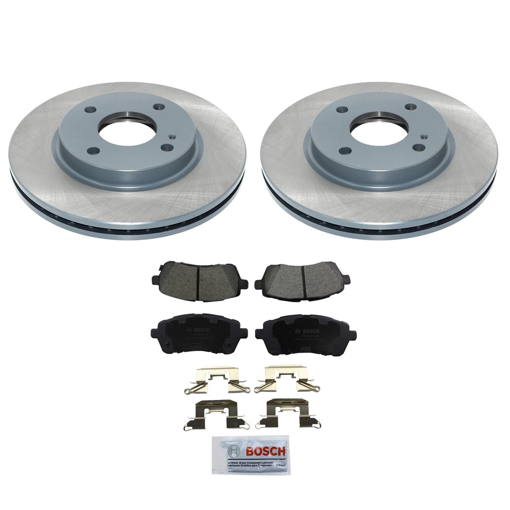 DuraGo Front Rotor & Bosch QuietCast Ceramic Disc Brake Pad Kit for Ford Fiesta (2011–2019)