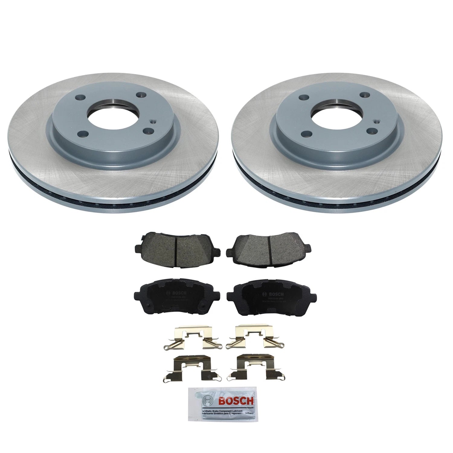 DuraGo Front Rotor & Bosch QuietCast Ceramic Disc Brake Pad Kit for Ford Fiesta (2011–2019)
