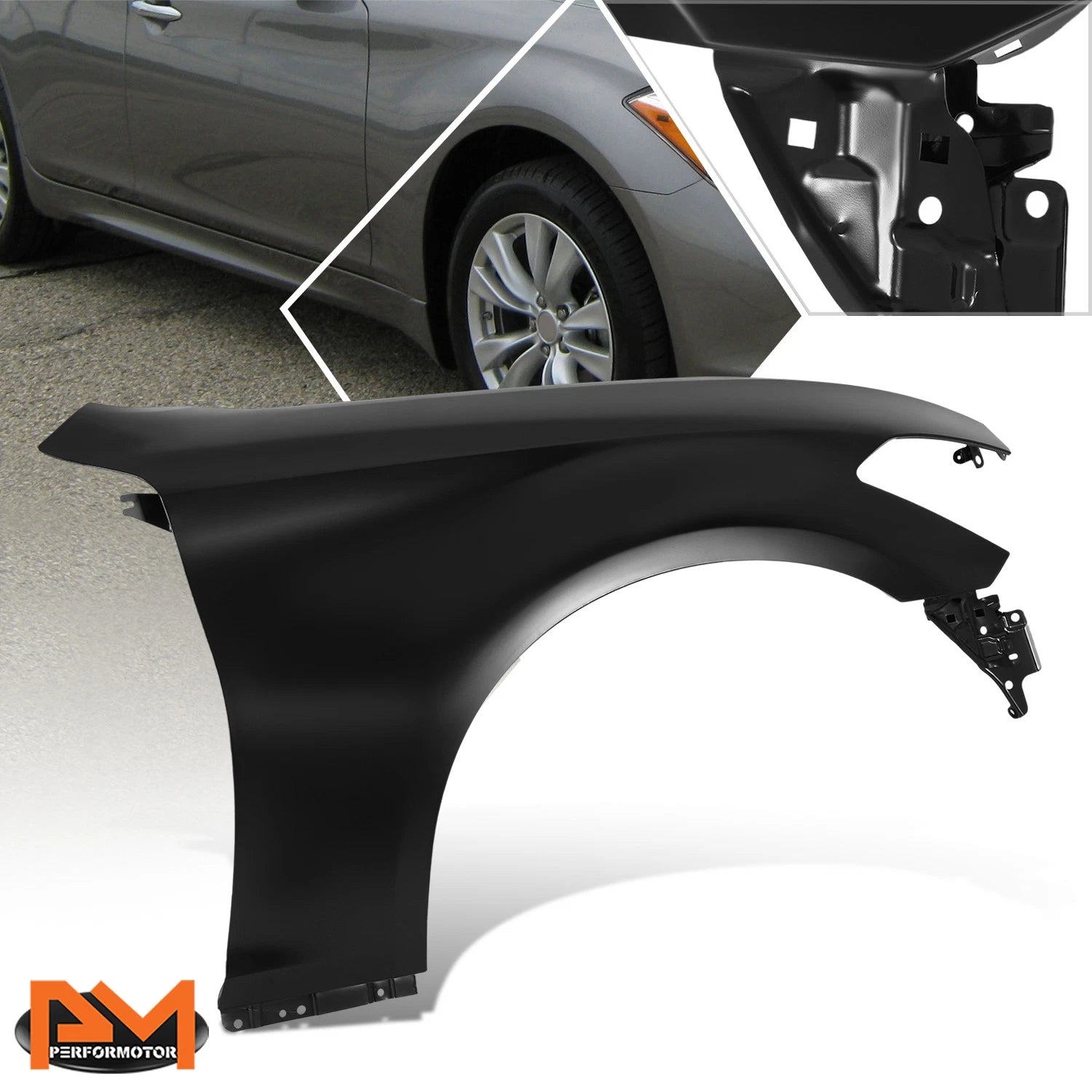 Steel Fender Panel for Infiniti M37 M56 Q70 (2011–2019) RH Side Black