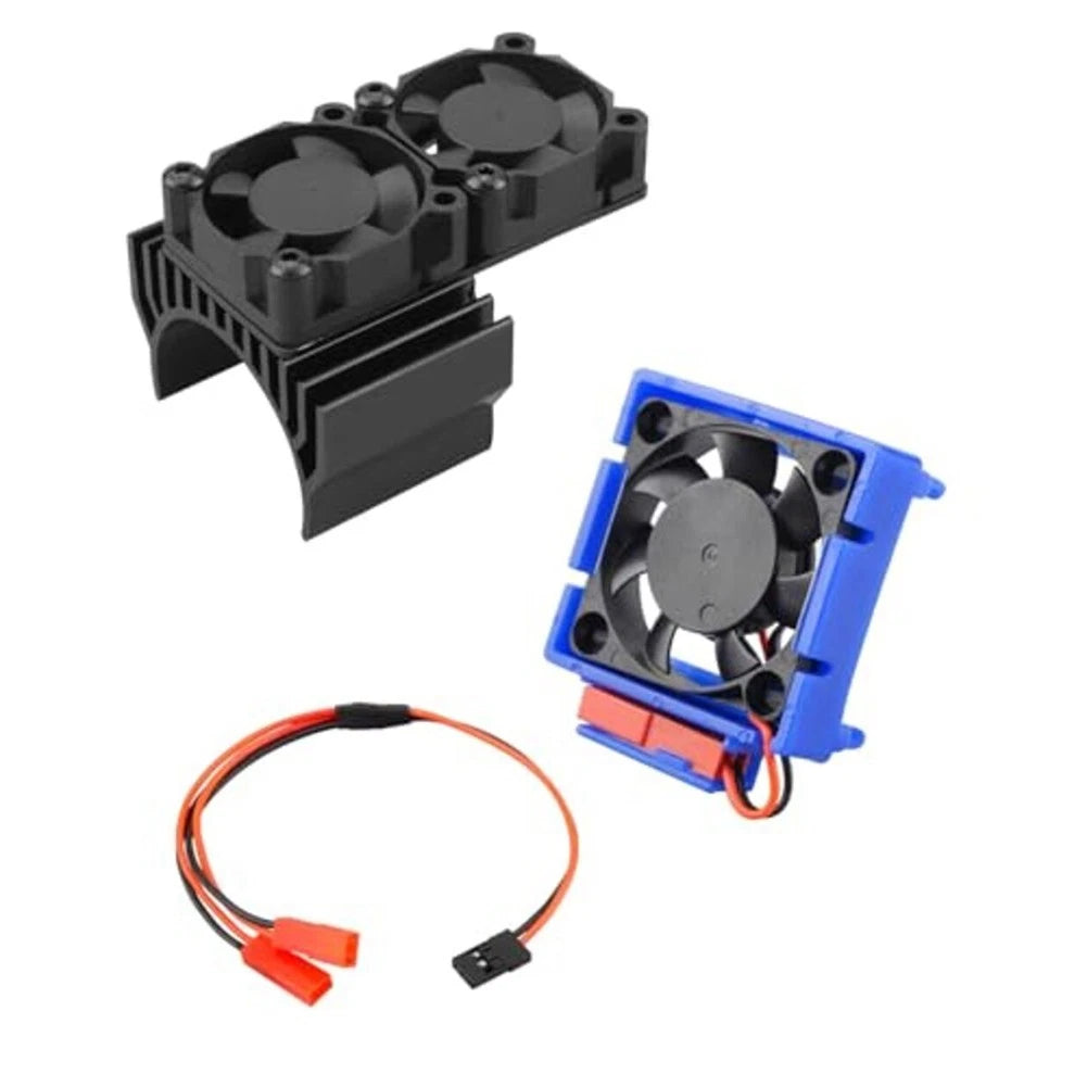 Dual Cooling Fan for Electric Car Motor and ESC (48V-6V Compatible)