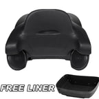 Matte Black King Trunk Backrest Pad Speakers for Harley Touring (2014–2026)