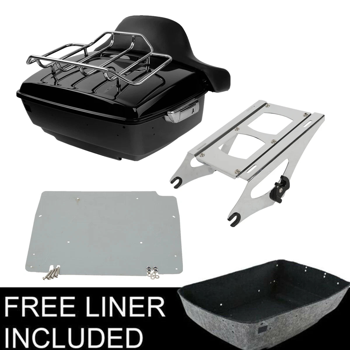 Trunk Mount Rack Plate Pad for Harley Road Glide (2014–2025)
