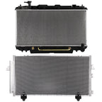 Set of 2 Aluminum Radiator & A/C Condenser for Toyota RAV4 (2001–2005)