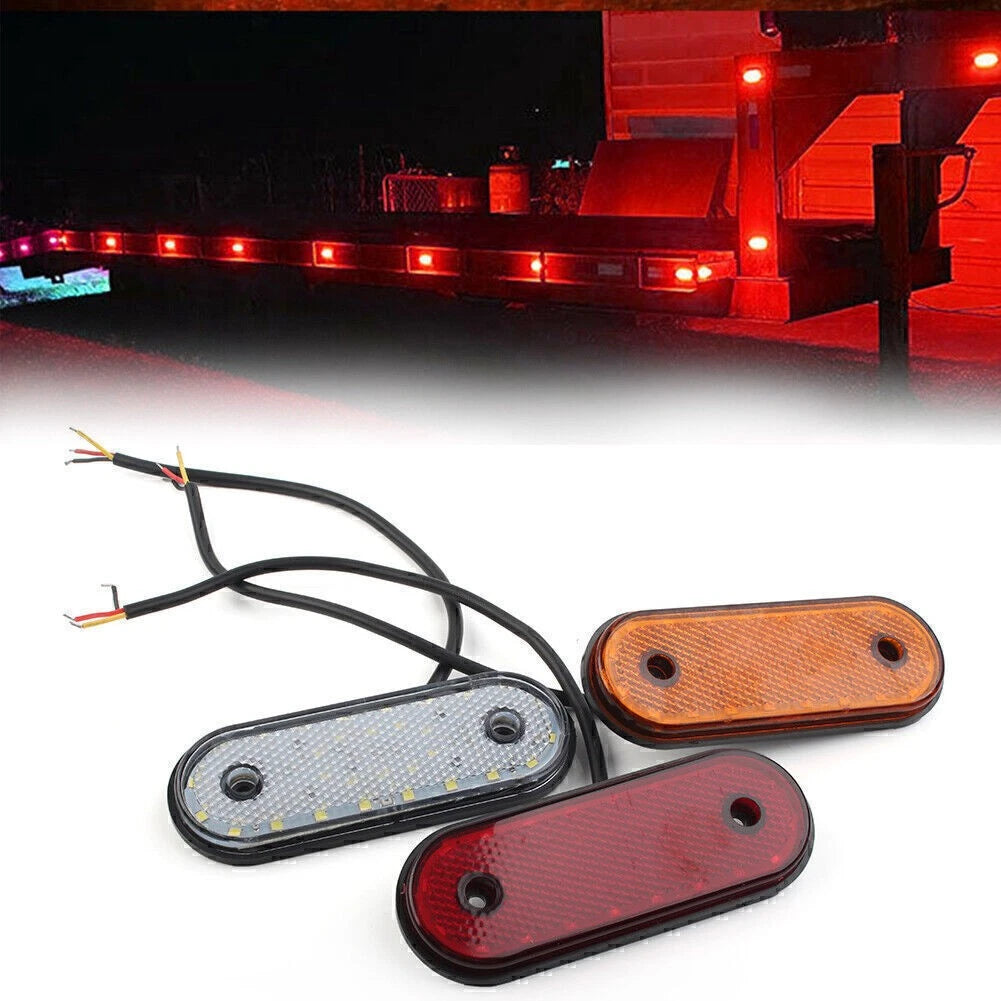 24V 30LED Oval Side Marker Indicator Light for Trailer Truck Van