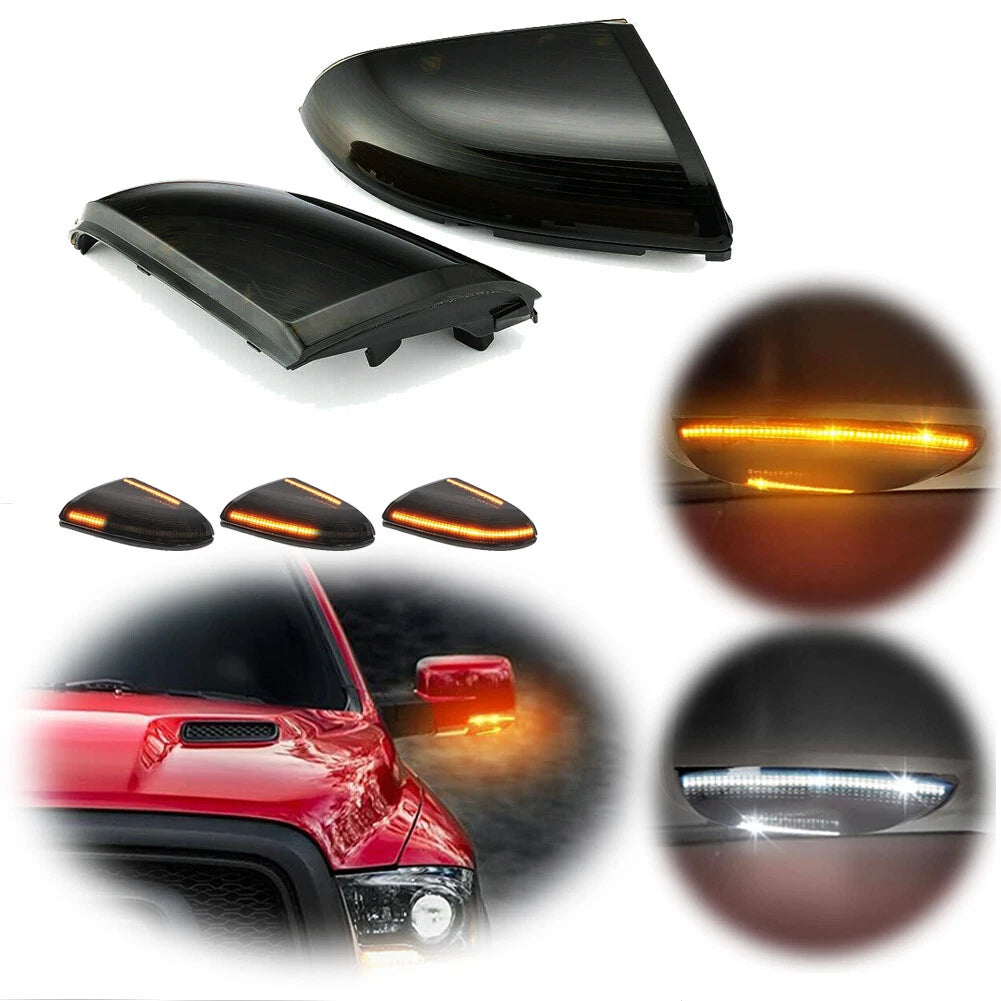 Switchback LED Mirror Turn Signal Puddle Light for Dodge RAM 2500 3500