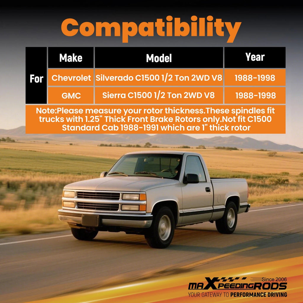 4" Lowering Kit for Chevrolet GMC C1500 1/2 Ton (1988–1998) 2WD