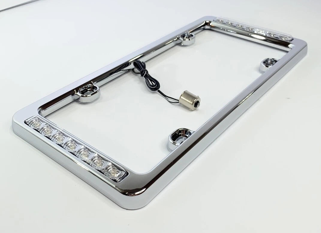 License Plate Frame White LED Reverse Light for Clear Lens Toyota Hilux (2005–2015)