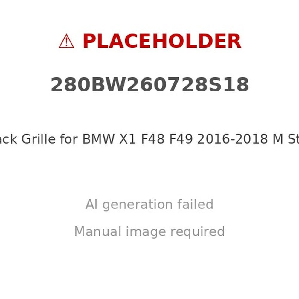 Gloss Black Grille for BMW X1 F48 F49 (2016–2018) M Style 51117383363