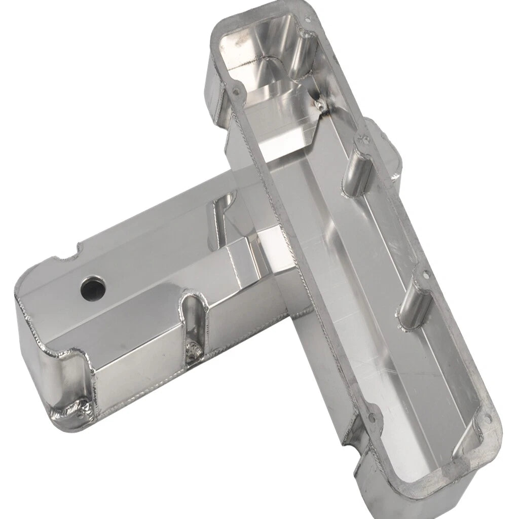 Fabricated Aluminum Valve Covers for Ford BBF 429-460 (W/ Hole, Polished)