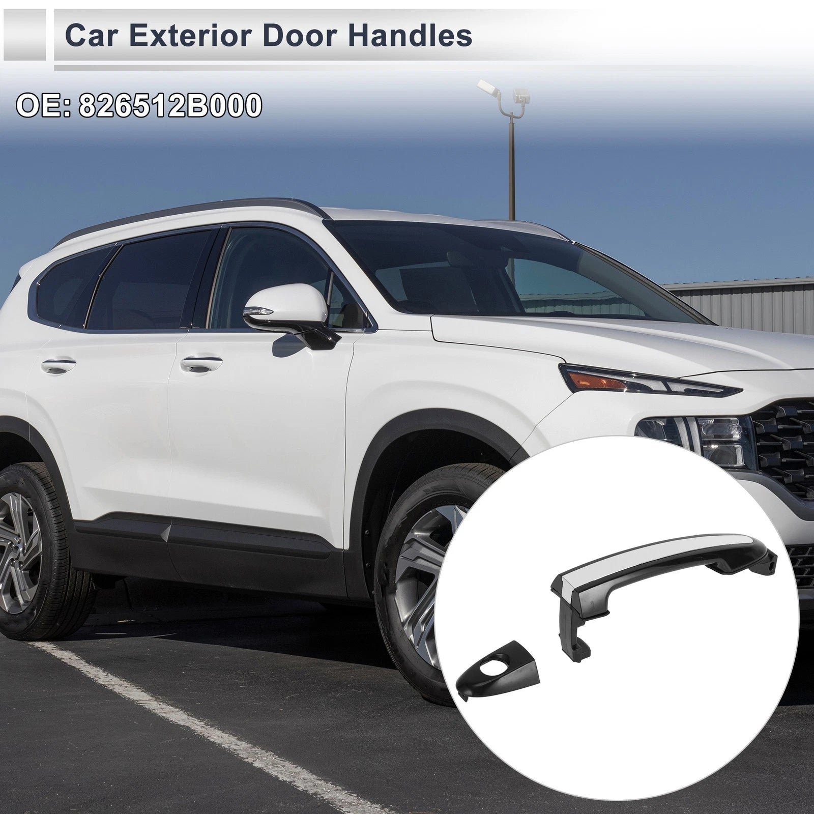 Front Left Door Handle for Hyundai Santa Fe (2007–2012) No. 826512B000