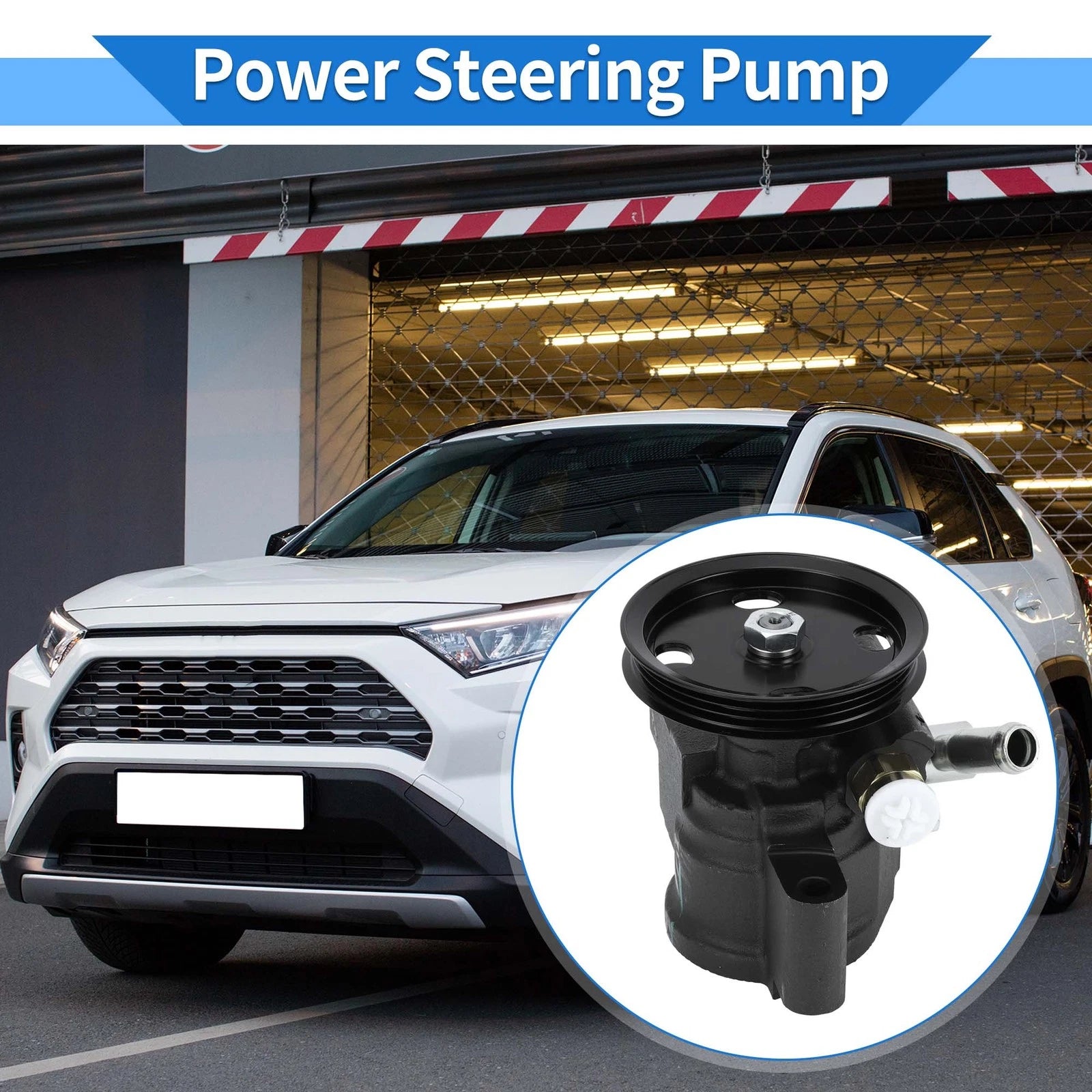 Power Steering Pump with Pulley for Toyota RAV4 (1998–2000) No. 4432042010