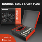 Set of 6 Ignition Coils & Iridium Spark Plugs for Ford Taurus (2001–2006)