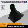 Manual Shift Boot Cover for Subaru Impreza WRX (2008–2016) Green Stitch
