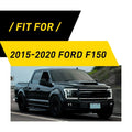 Carbon Fiber Armrest Box Rear Cup Holder Trim for Ford F150 (2016–2018)