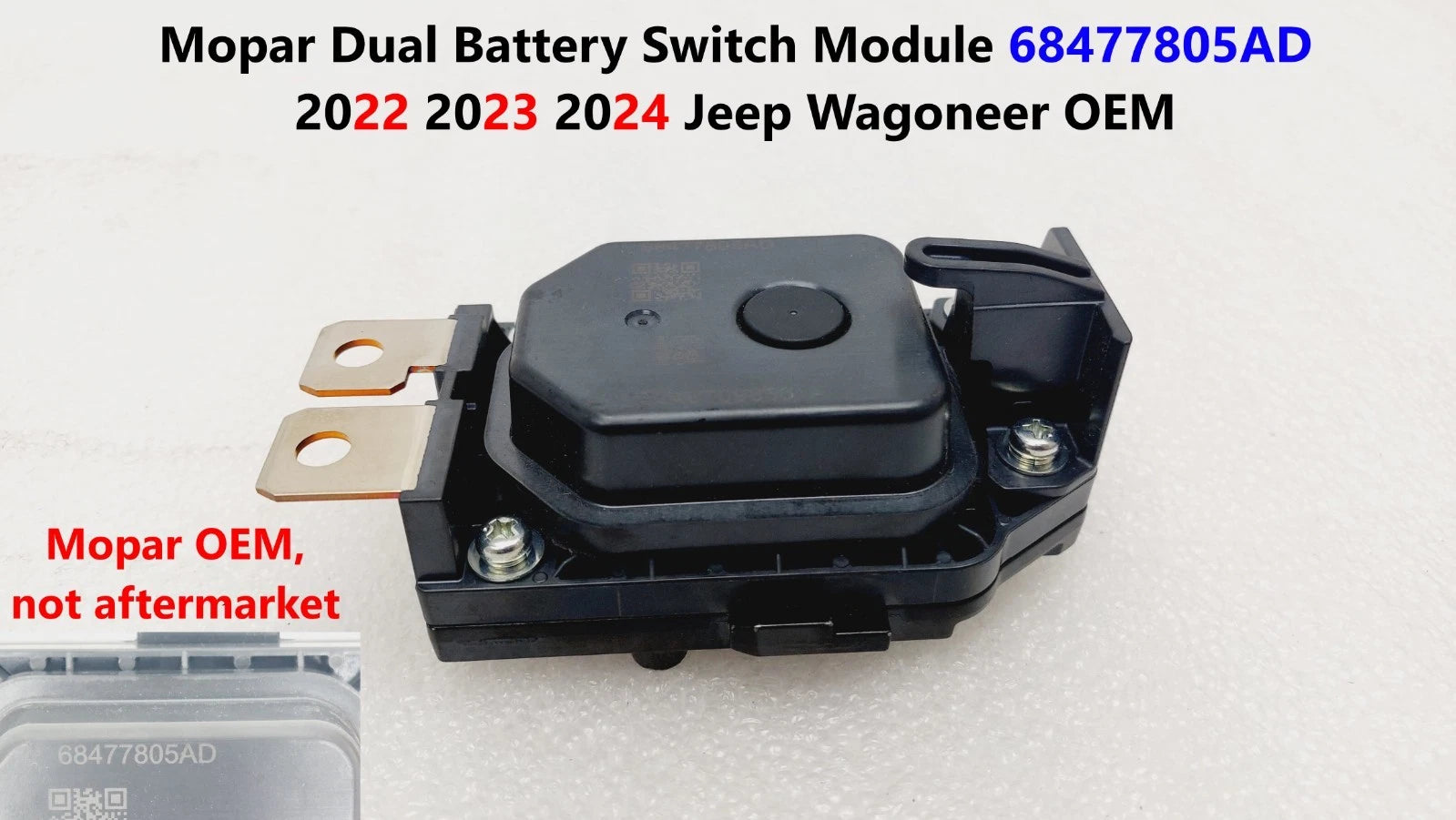Dual Battery Switch Module for Jeep Wagoneer (2022–2024) 68477805AD