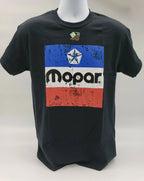 Black T-Shirt with 1972 Mopar Emblem Logo Front for Dodge Charger (1972–1972)