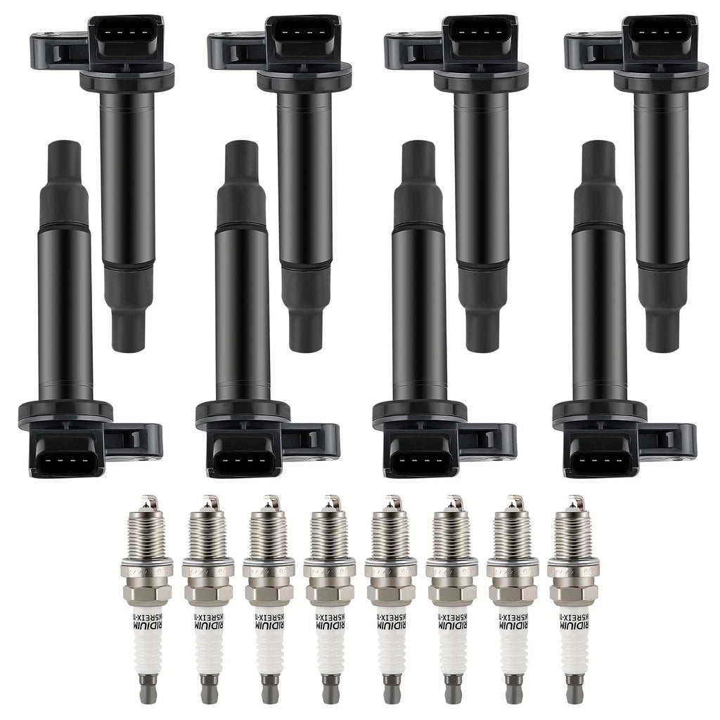 8 Pack Ignition Coils + Spark Plugs for Lexus GS430 Toyota 4Runner (2003–2005) UF230 UF493