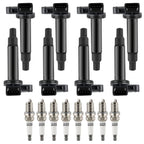 8 Pack Ignition Coils + Spark Plugs for Lexus GS430 Toyota 4Runner (2003–2005) UF230 UF493