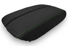 Armrest Cover for Audi A8 (2011–2017) Leather Black Green Stitch