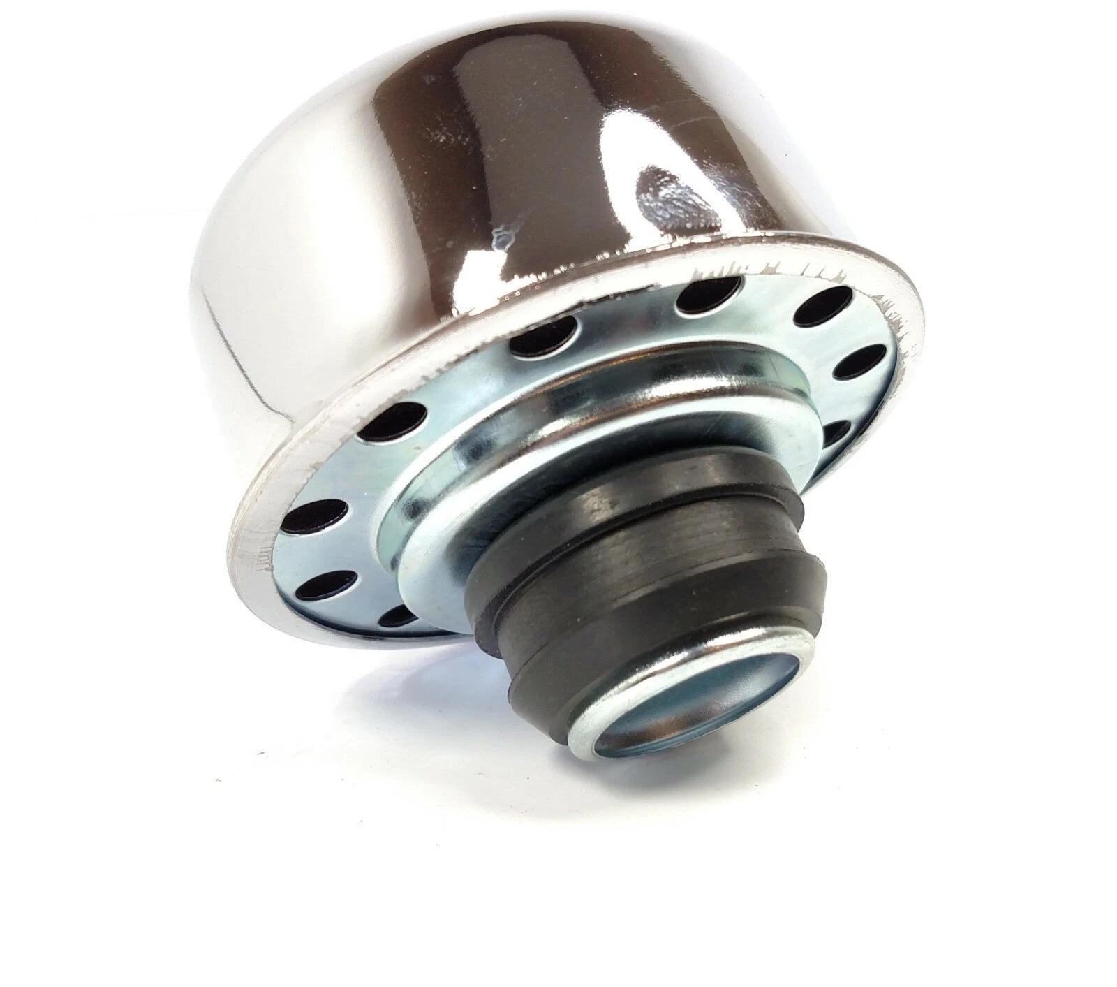 Breather Cap with Grommet Replacement for Chrome 1-1/4 Inch Valve Cover (Universal)