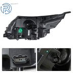 Pair of Black Halogen Headlights with LED DRL for Ford Explorer (2016-2019)
