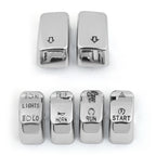Chrome Control Switch Housing Button Cap Kit for Softail (2011)