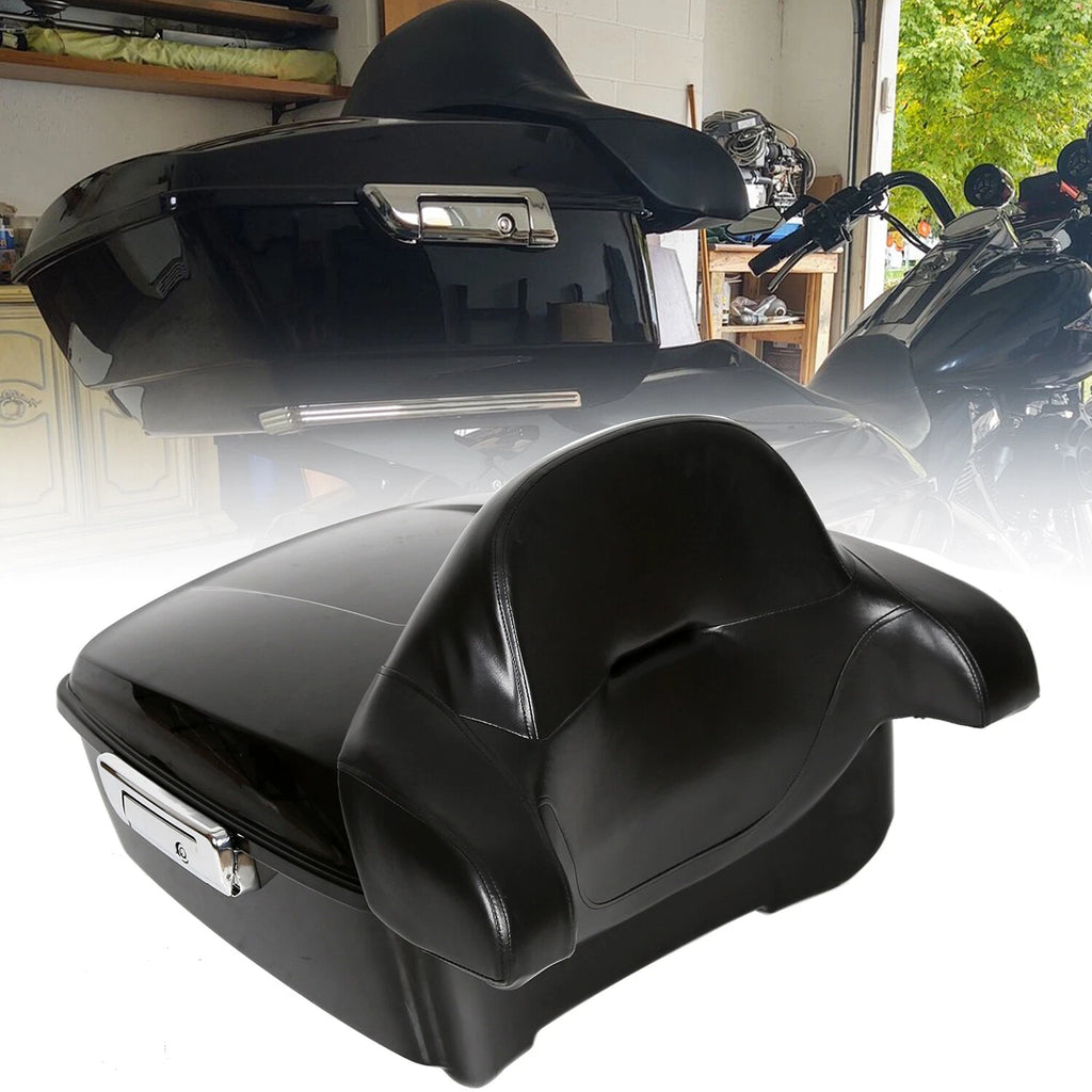 Black King Luggage Trunk Backrest for Harley Davidson Touring (2014–2026)