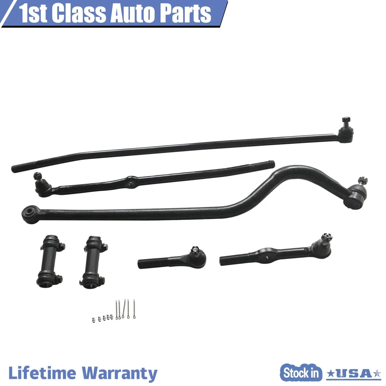 Front Suspension Tie Rod Track Bar Link Kit for Dodge Ram 1500 2500 (1994–1997)