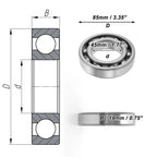 Deep Groove Ball Bearing 6209 for Scooter Skateboard Wheel (45x85x19mm)