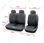 5mm Foam Laminate Front Seat Covers for Car - Grey Polyester & Leather (N/A)