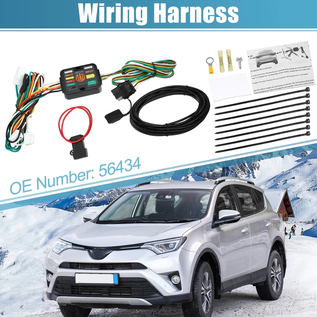 Set of 4 Trailer Wiring Harness 56434 for Toyota RAV4 (2019–2020)