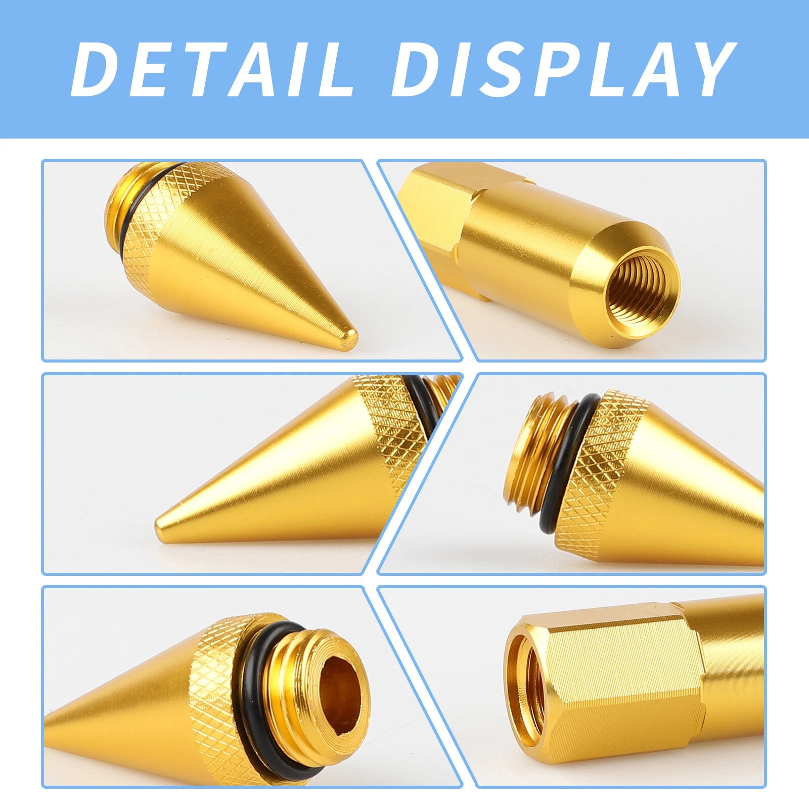 20x Spiked Racing Wheel Lug Nuts M12 x 1.5mm 60mm Arrow Style for Universal