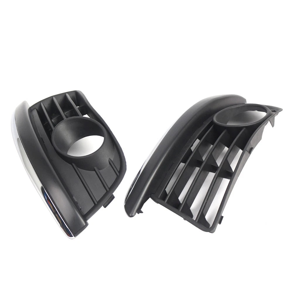 2X Front Bumper Fog Light Lamp Cover w/ Chrome Trim for VW Jetta (2006–2010)