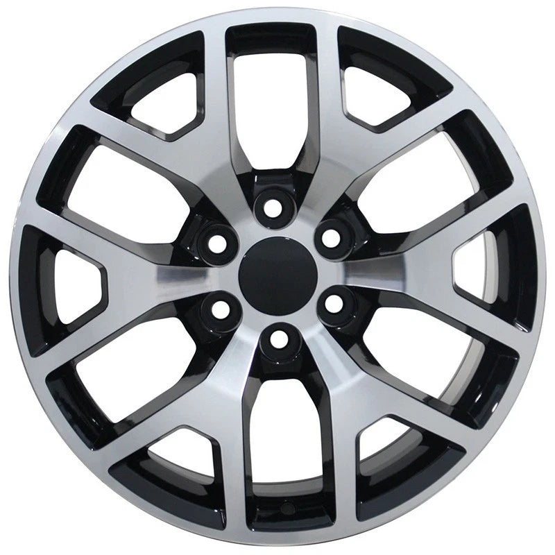 Black Wheel 22x9 Machined Face Replacement for 2003–2014 Chevy Express