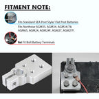 SAE 4 Spot Flat Battery Terminal for Car Audio Top Post (4/0 AWG)