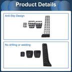 4 Pcs Manual Transmission Foot Accelerator Pedal Covers for Mercedes Benz C-Class
