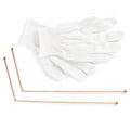 Water Finding Tool Set of 2 Pure Copper Wands with Gloves