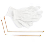 Water Finding Tool Set of 2 Pure Copper Wands with Gloves