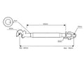 Top Link (CAT 20mm / 2) for John Deere 2250 2450 2650 2850 3040 3050 3140 3350