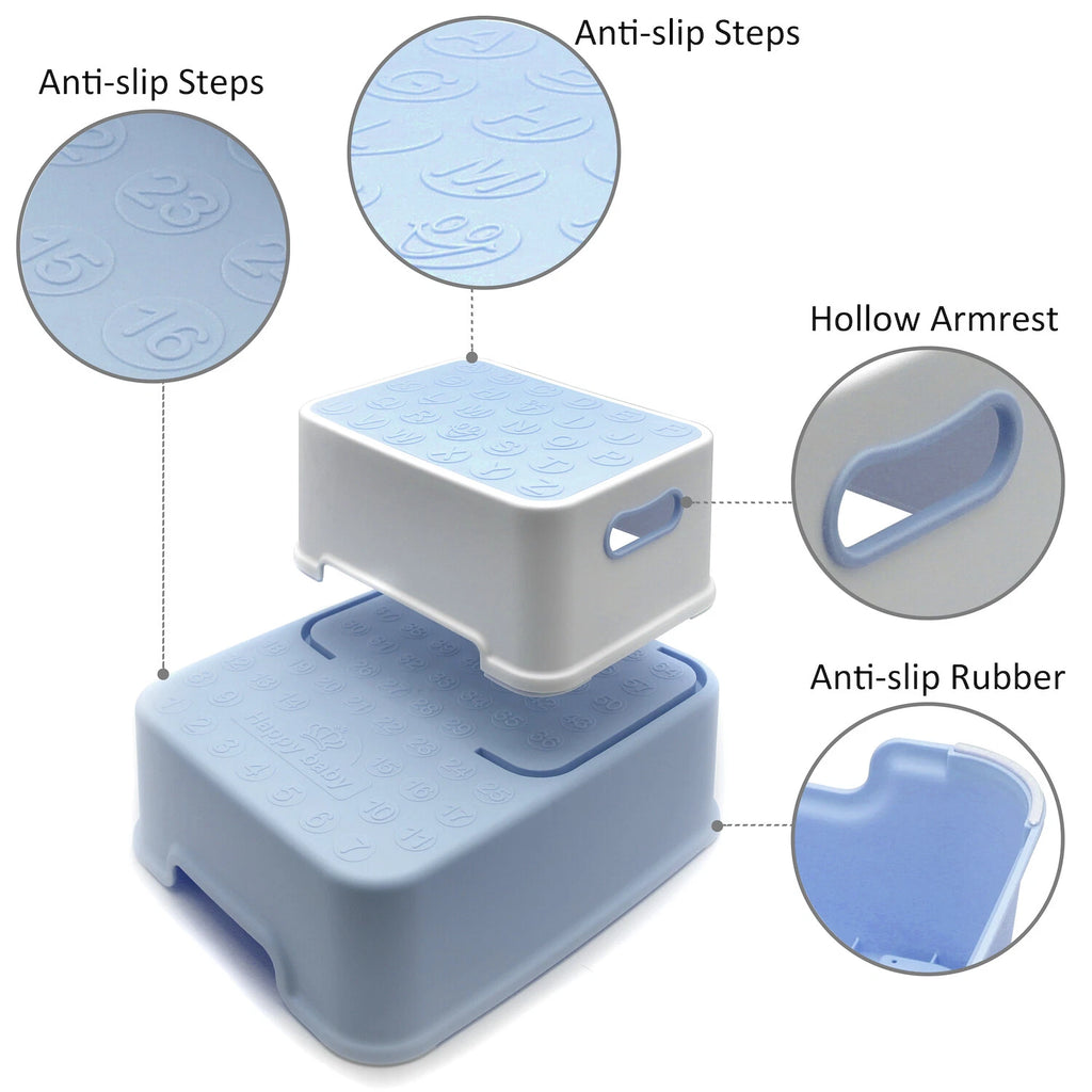 2X Anti-Slip Step Stool for Toddler Kids Bathroom Potty