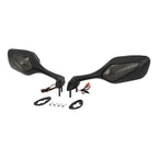 Set of 2 Black Rear View Mirrors with LED Turn Signal for Honda CBR1000RR (2008–2016)