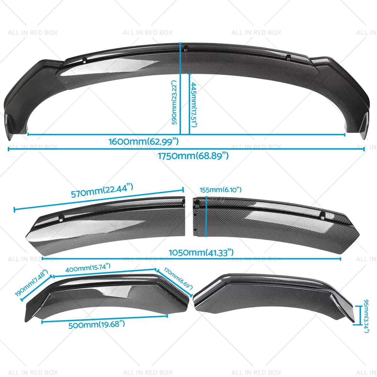 Front Bumper Lip Kit Carbon Fiber for Chrysler 300 300C LX (2004–2022)