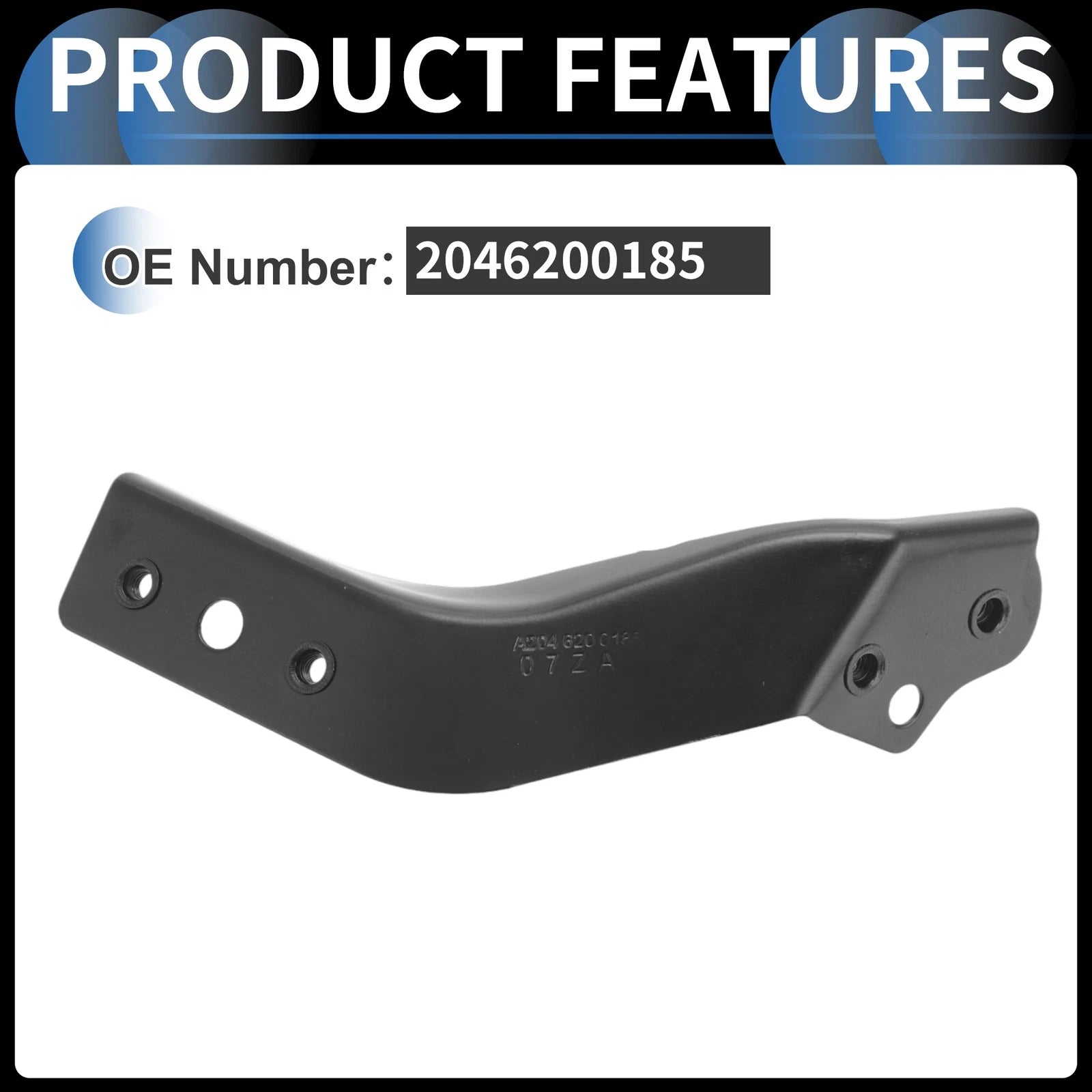 1pc Left Front Bumper Retainer Bracket No.2046200185 for Mercedes-Benz C250 (2012–2015)