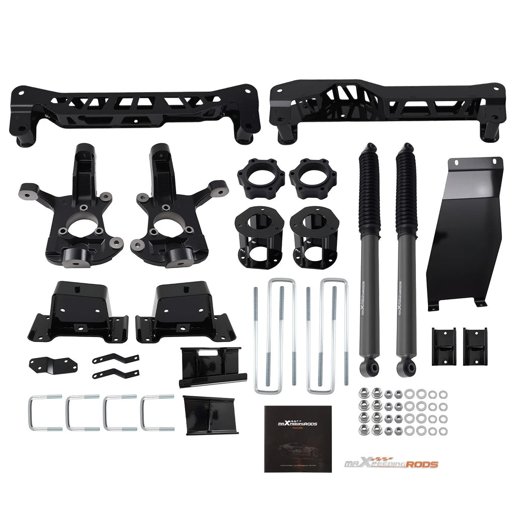 6" Off-Road Suspension Lift Kit Shocks for Chevy Silverado GMC Sierra 1500 (2007–2013)