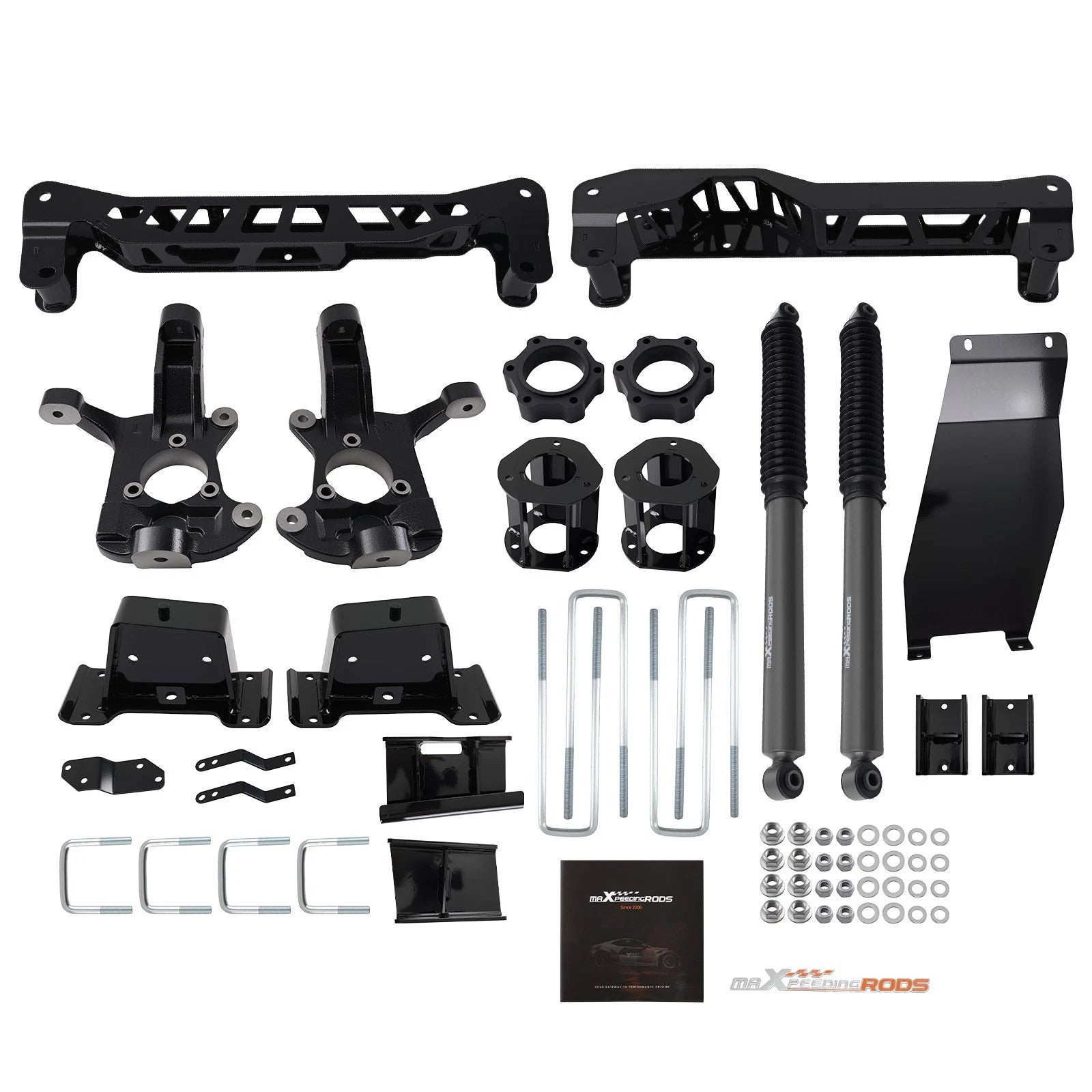6" Off-Road Suspension Lift Kit Shocks for Chevy Silverado GMC Sierra 1500 (2007–2013)