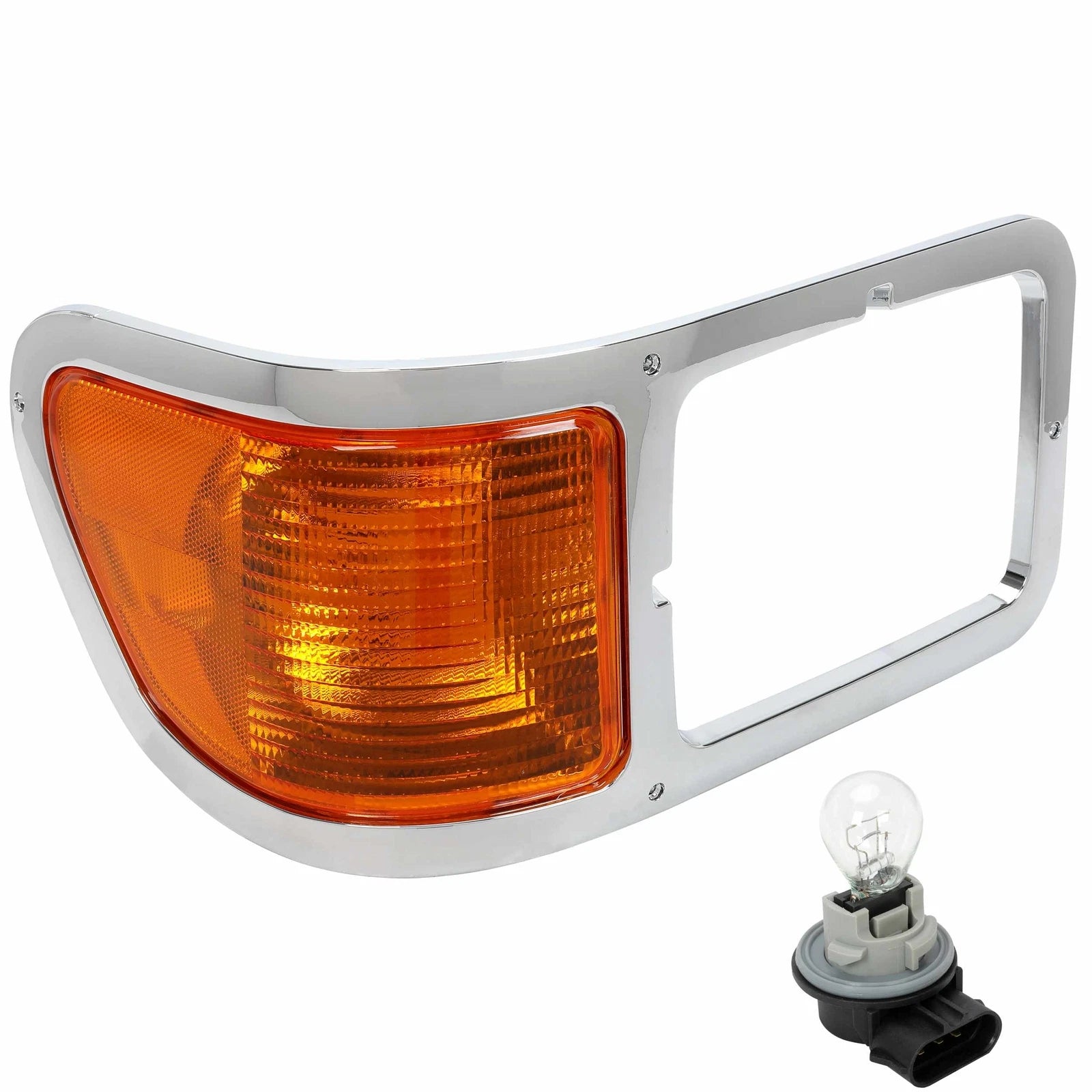 Passenger Side Headlight Bezel with Bulb for Ford F650 F750 (2000–2015)