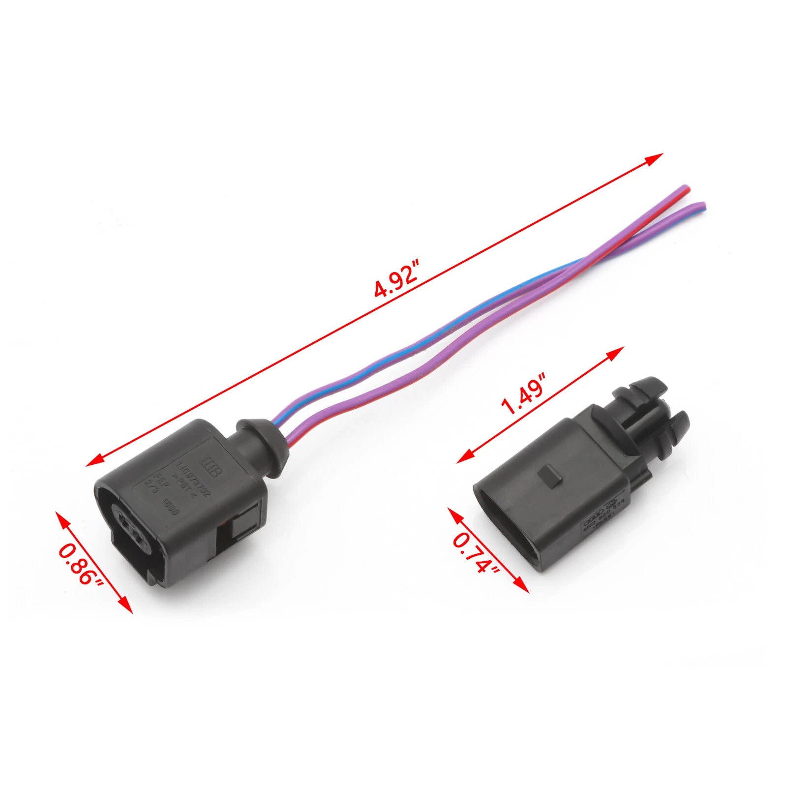 Ambient Air Temperature Sensor with 2-Pin Connector for Audi VW (-)