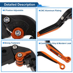 Adjustable Brake Clutch Levers for Honda NC700/NC750 S/X (2012–2020) Black Orange